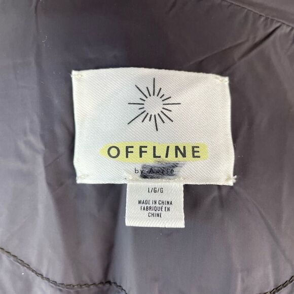 Offline by Aerie Hooded Puffer Jacket Size L EUC - Picture 7 of 8